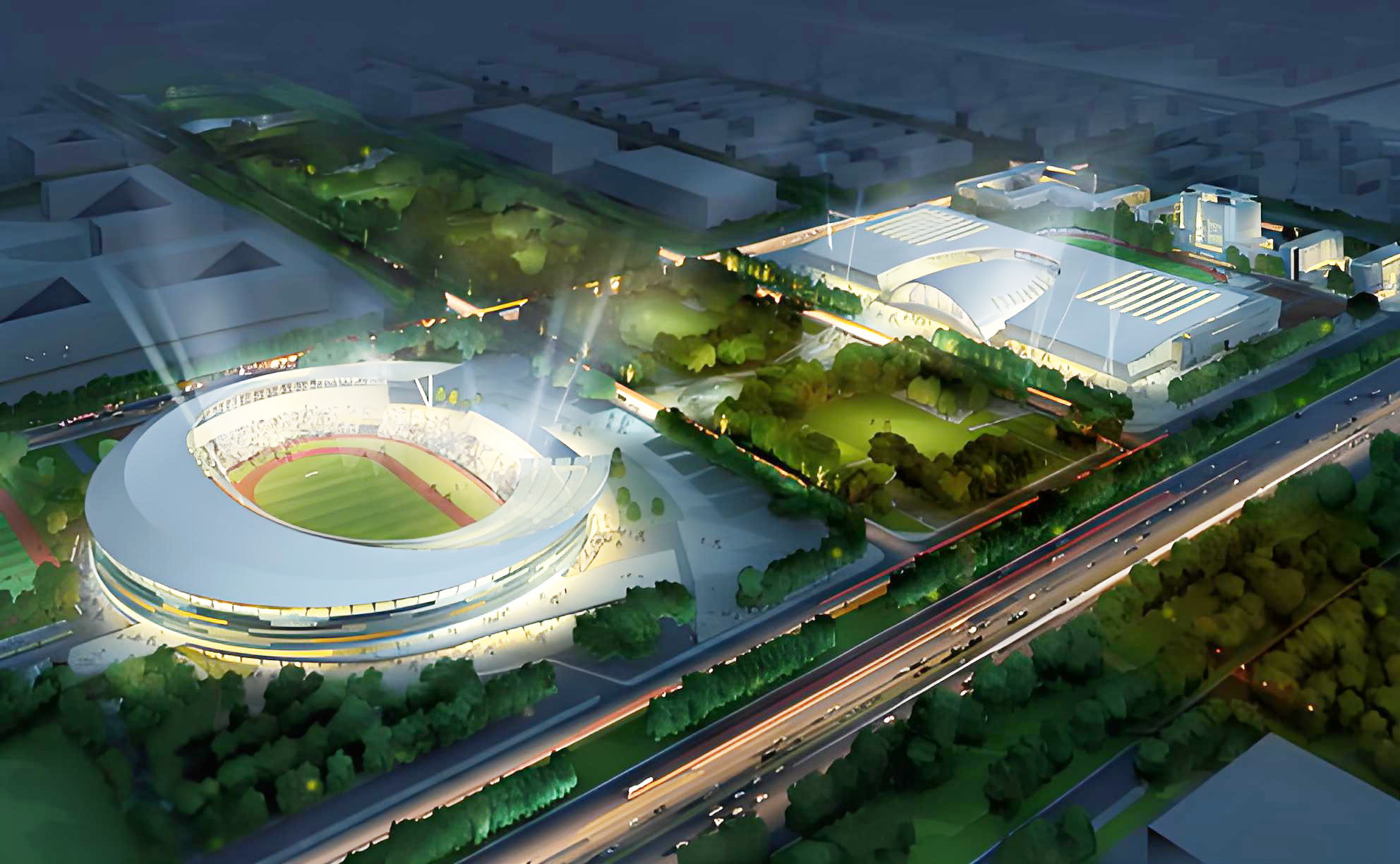 石家庄正定新区的河北奥林匹克体育中心